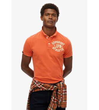 Superdry para hombre. M1110396A Polo Vintage Athletic naranja (M), Casual, Algodón, Manga corta