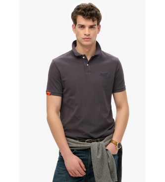 Superdry para hombre. M1110439A Polo Vintage Destroy negro (M), Casual, Algodón, Manga corta