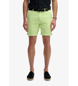 Superdry para hombre. M7110486A Pantalón Corto Premium Regular Chino verde (36), Casual, Algodón