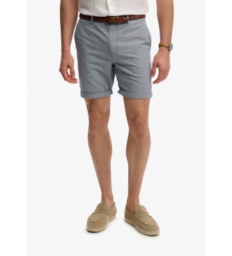 Superdry para hombre. M7110487A Shorts Premium Textured Chino azul (36), Casual, Algodón