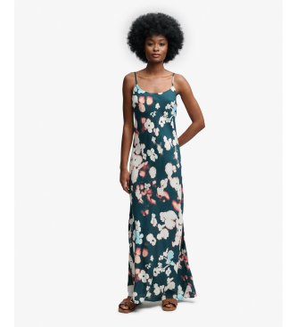 Para mujer. W8012049A Vestido Printed Maxi Slip Dress (XS), Casual, Viscosa, Sin mangas / Tirantes