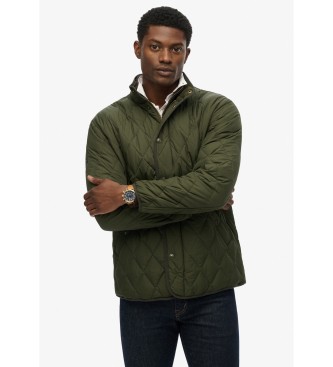 Superdry para hombre. M5012225A Chaqueta Quilted Estate verde (S), Casual, Poliéster