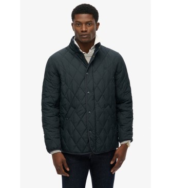 Superdry para hombre. M5012225A Chaqueta Quilted Estate gris (XL), Casual, Poliéster