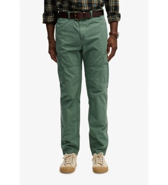 Superdry para hombre. M7011439A Pantalón Ripstop Light Cargo verde (34/32), Casual, Algodón