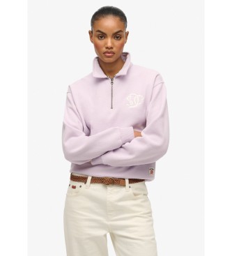 Superdry para mujer. W2012634A Sudadera Neon lila (S), Casual, Algodón