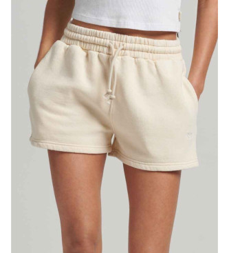 Short de chándal Vintage Wash beige (M), Casual, Deportivo, Algodón