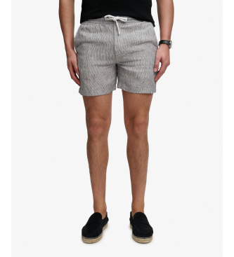 Superdry para hombre. M7110520A Shorts Merchant Lino gris claro (M), Casual