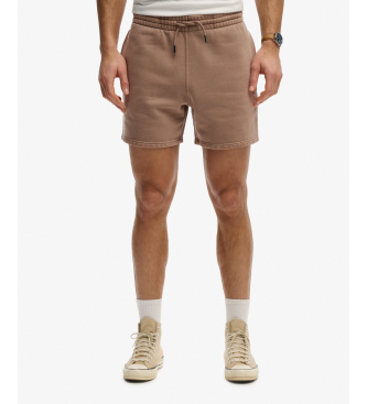 Superdry para hombre. M7110492A Shorts Micro Logo marrón (XXL), Casual, Algodón