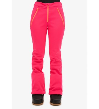 Superdry para mujer. WS110171A Pantalón de esquí entallados softshell rosa (10 UK = S), Deportivo, Poliamida, Nieve
