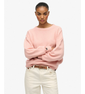 Superdry para mujer. W6110650A Jersey Holgado rosa (XS), Casual, Acrílico