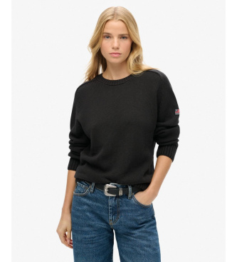 Superdry para mujer. W6110609A Jersey Slouchy negro (M), Casual, Algodón