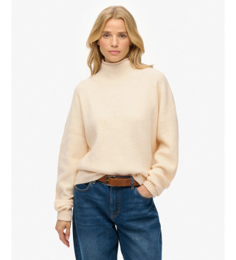 Superdry para mujer. W6110649A Jersey Mock beige (XS), Casual, Acrílico