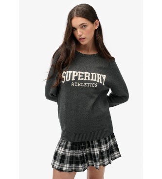 Superdry para mujer. W6110629A Jersey Intarsia Graphic gris (XS), Casual, Algodón
