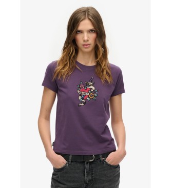 Para mujer. W1011573A Camiseta Tattoo (S), Casual, Algodón, Manga corta