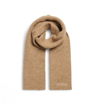 Superdry unisex. Y9310080A Brun mjuk halsduk (OSFA), Casual, Bomull