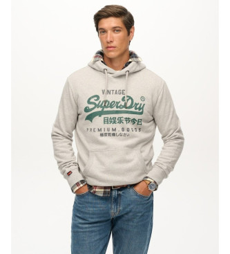 Superdry para hombre. M2014380A Sudadera Duo Classic gris (XXL), Casual, Algodón