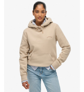 Superdry para mujer. W2012559A Sudadera Essential Logo beige (XXS), Casual, Algodón