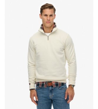 Superdry For Man. M2013750A Off-white Essential Logo Henley Sweatshirt (L), Casual, Cotton