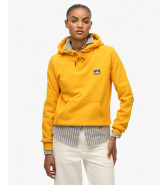 Superdry para mujer. W2012557A Sudadera Great Outdoors Emb Relax amarillo (S), Casual, Algodón