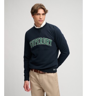 Superdry Sudadera Athletic Applique Relaxed marino