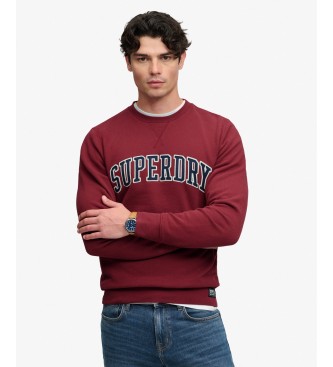 Superdry Sudadera Athletic Applique Relaxed rojo