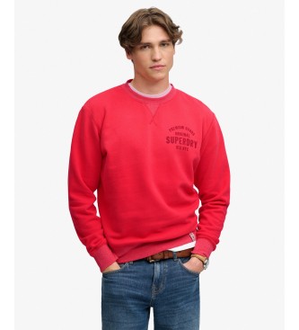 Superdry Sudadera Block Text rojo
