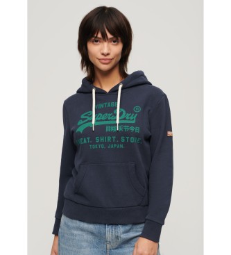 Superdry - pour femme. sweat-shirt heritage classic navy