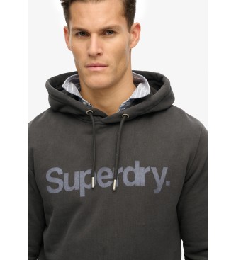 Superdry para hombre. M2014025A Sudadera con capucha con logotipo Core City negro (S), Casual, Algodón 2
