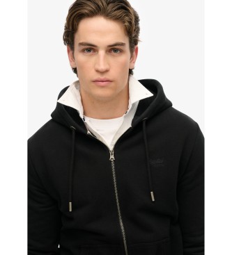 Superdry para hombre. M2014128A Sudadera con capucha, cremallera y logotipo Essential negro (M), Casual, Algodón 2