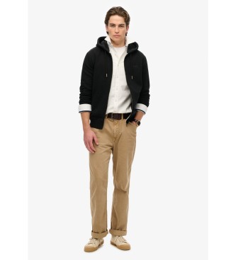 Superdry para hombre. M2014128A Sudadera con capucha, cremallera y logotipo Essential negro (M), Casual, Algodón 4