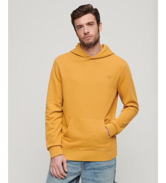 Superdry para hombre. M2012362A Sudadera con capucha efecto lavado vintage amarillo (L), Casual, Algodón, Manga larga