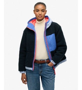 Superdry Sudadera con capucha Vintage Hooded Sherpa marino