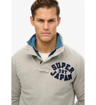 Superdry para hombre. M2014013A Sudadera con cuello panadero Vintage Athletic gris (M), Casual, Algodón 2