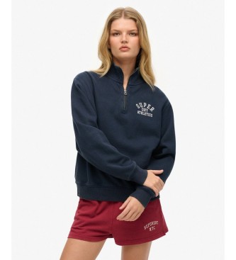 Superdry Sudadera con media cremallera Athletic Essential marino