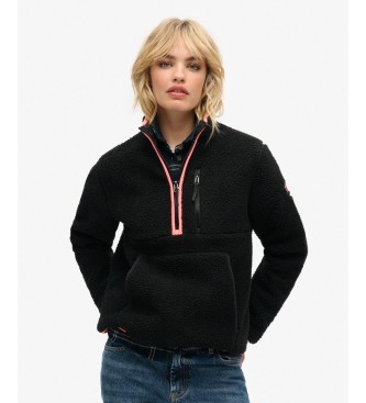 Superdry Sudadera con media cremallera Outdoor Half negro