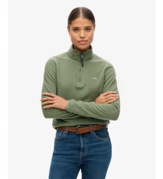 Superdry Sudadera con media cremallera Polar Half caqui