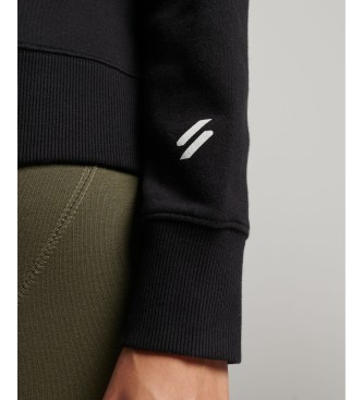 Superdry para mujer. W2011829A Sudadera Core Sport corta de corte cuadrado con capucha negro (S), Casual, Algodón, Manga larga 4