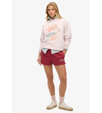 Superdry para mujer. W2012247A Sudadera de corte holgado con cuello redondo y gráfico Souvenir rosa (S), Casual, Algodón 3