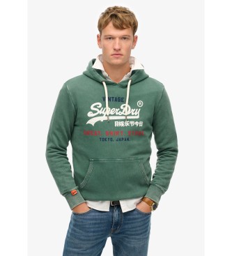 Superdry Sudadera Vintage Cali verde