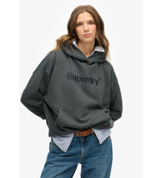 Superdry für Damen. W2012431A Sweatshirt Core bestickt grau (S), Lässig, Baumwolle