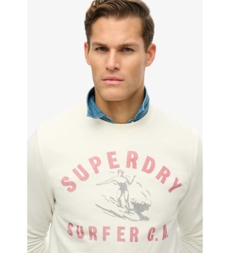 Superdry para hombre. M2014018A Sudadera Lo-Fi Outdoors blanco roto (S), Casual, Algodón 2
