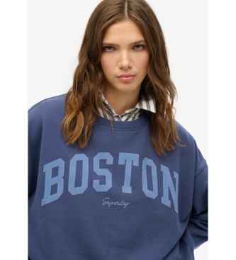 Superdry para mujer. W2012443A Sudadera de cuello redondo y corte holgado Athletic Essentials marino (S), Casual, Algodón 2