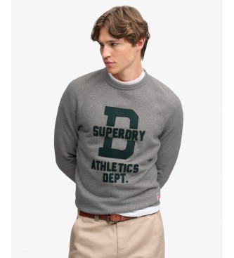 Superdry Sudadera Felt Applique Relaxed gris
