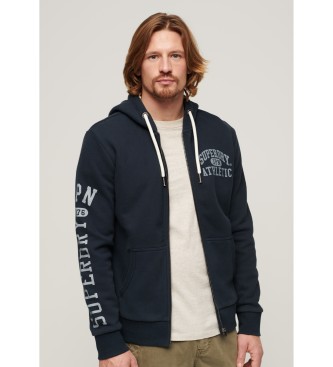 Superdry para hombre. M2013580A Sudadera Athletic College marino (S), Casual, Algodón, Manga larga, Sostenible
