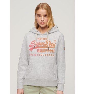 Superdry - pour femme. sweat-shirt ? logo vintage dans une nuance de gri
