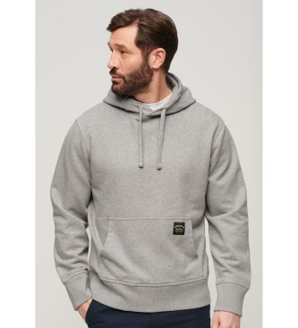 Superdry para hombre. M2013078A Sudadera con costuras en contraste gris (M), Casual, Algodón, Manga larga