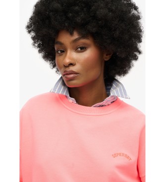 Superdry para mujer. W2012293A Sudadera holgada logotipo Essential rosa (S), Casual, Algodón 2