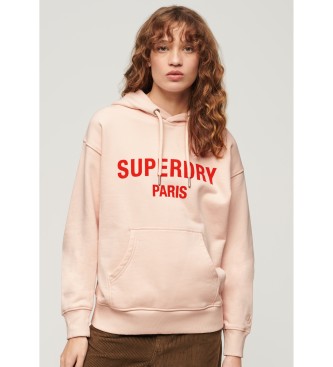Superdry - pour femme. sport luxe loose sweatshirt pink