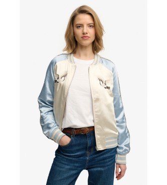 Superdry para mujer. W5012091A Chaqueta Suikajan azul (S), Casual, Poliéster