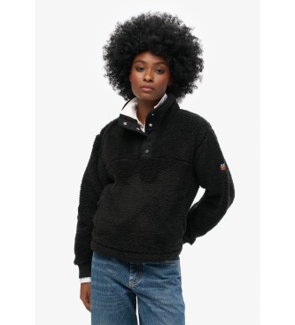 Superdry para mujer. W2012372A Polar Super Henley negro (XS), Casual, Poliéster